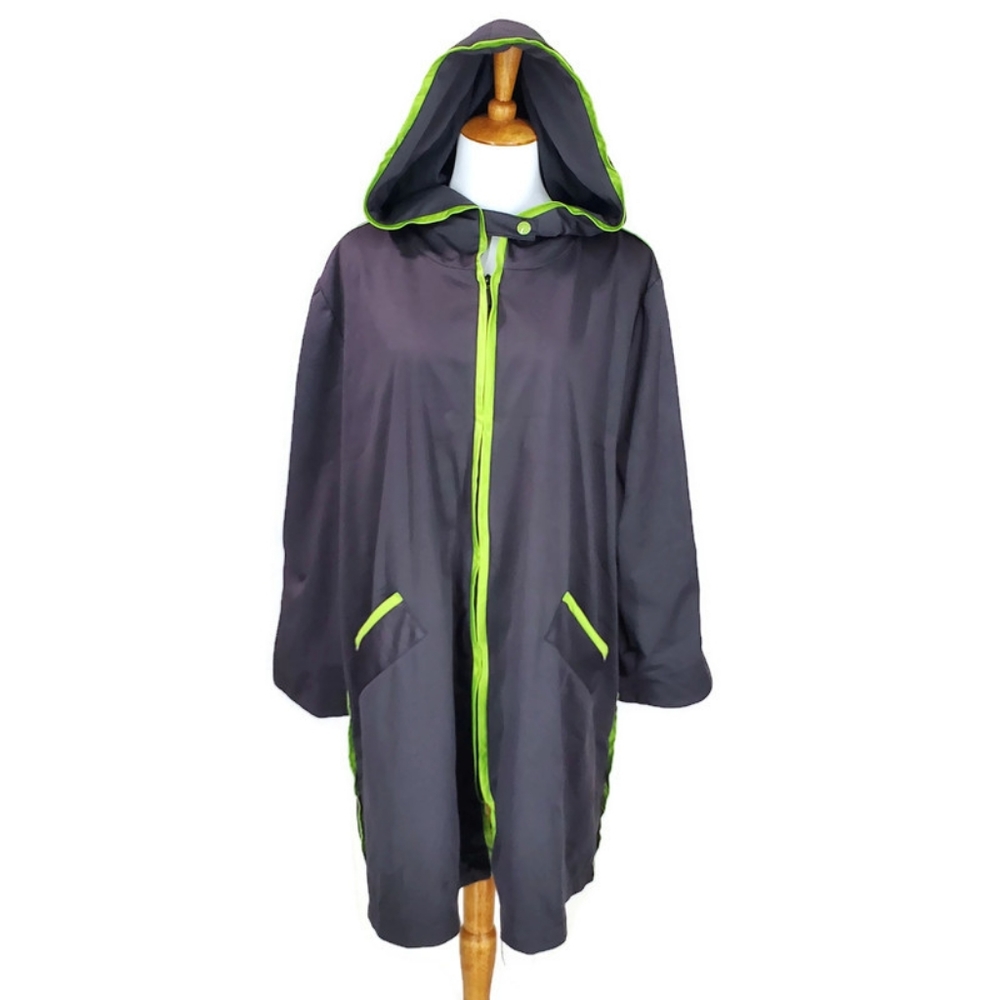 MARYLOU OZBOLT STORER Fibrearts Seattle Vintage 1980's Artisan Rain Coat XL